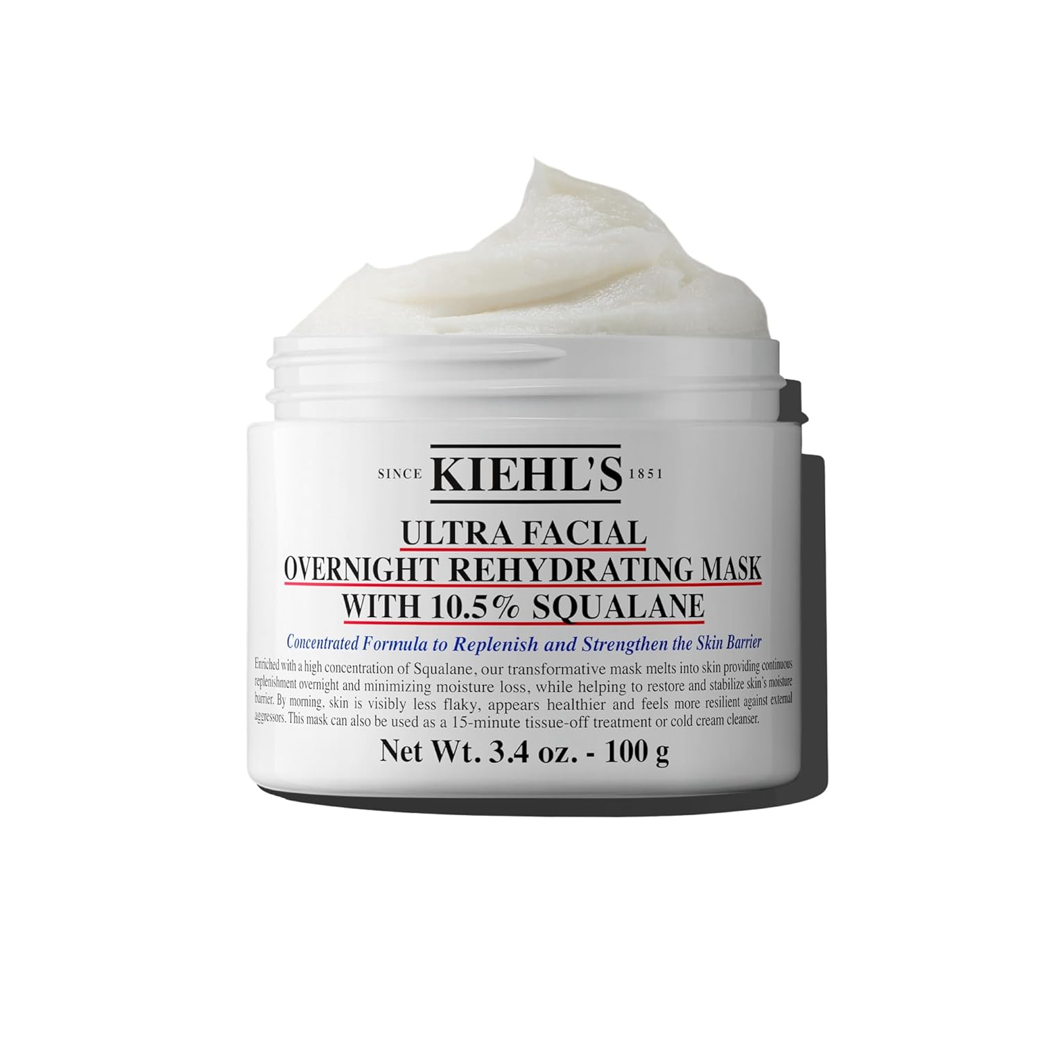 Kiehl’s Ultra Facial Overnight Hydrating Face Mask with 10.5% Squalane, Deeply Hydrates Skin & Strengthens Moisture Barrier, Treats Dryness & Flaky Skin, Paraben-free, Fragrance-free Kiehl’s Ultra Facial Overnight Hydrating Face Mask with 10.5% Squalane, Deeply Hydrates Skin & Strengthens Moisture Barrier, Treats Dryness & Flaky Skin, Paraben-free, Fragrance-free