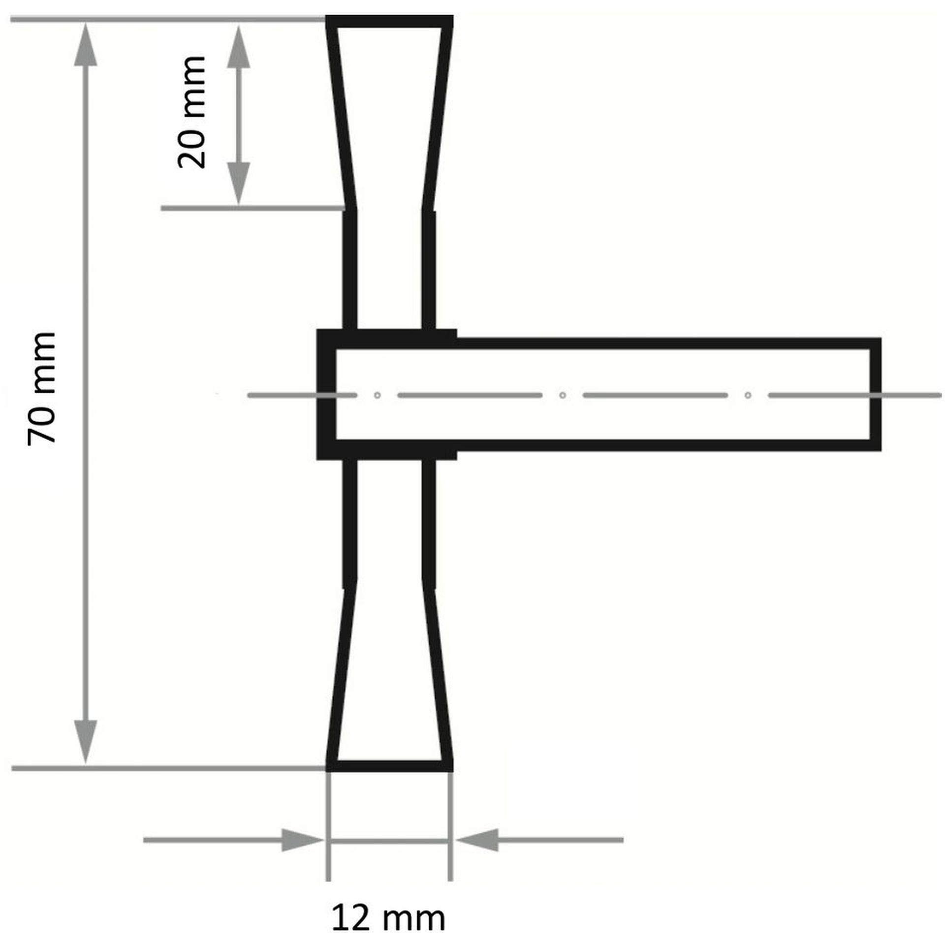 10x spazzola metallica LUKAS BSNG universale 70x12 mm per trapani a colonna in nylon | grob