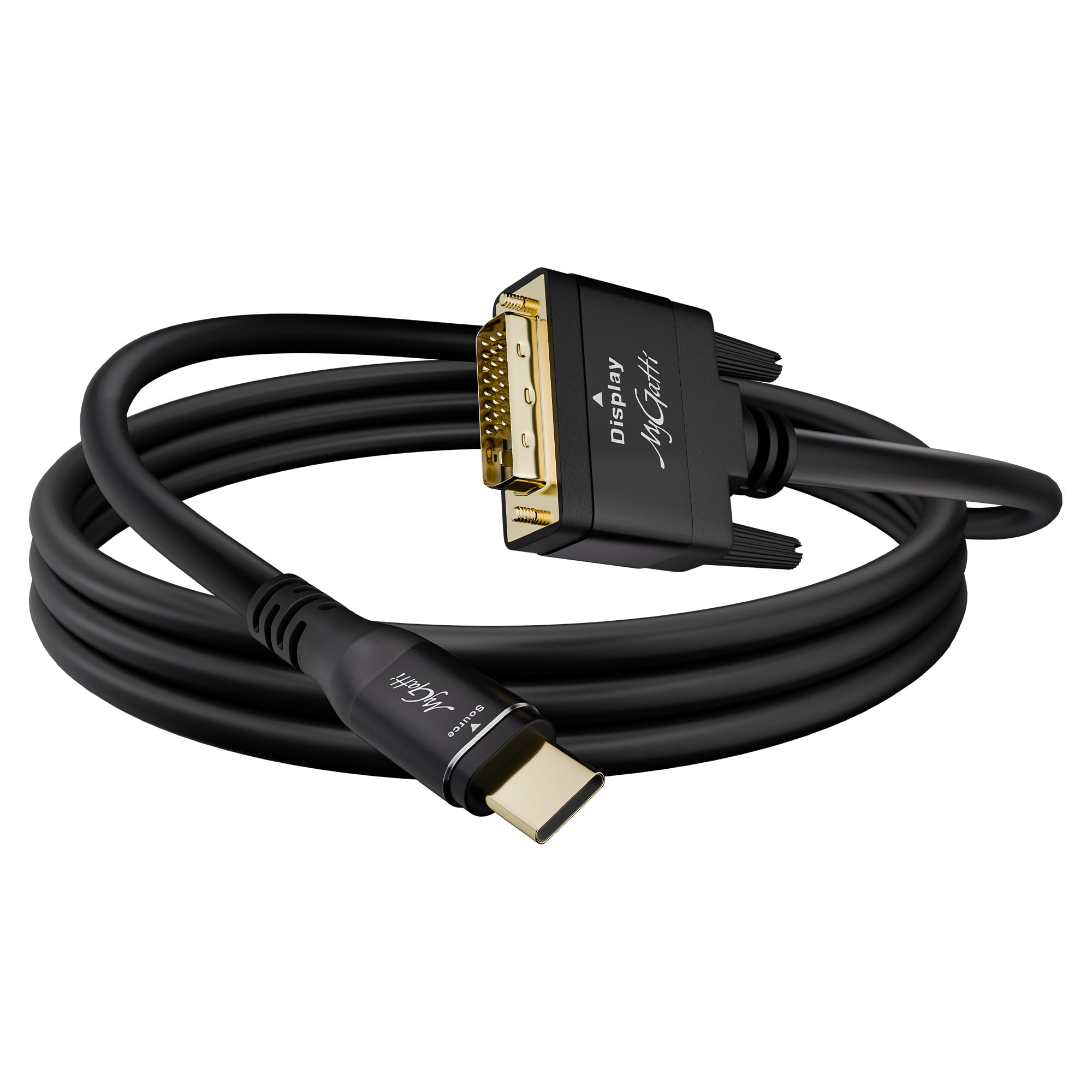 Mygatti USB C auf DVI Kabel 3m, USB Typ C Stecker zu DVI Stecker Adapterkabel，4K@30Hz kompatibel mit iPhone 17/16/15 Series, MacBook Pro/Air, iPad Pro, iMac, Galaxy S24, XPS, Surface Book usw.