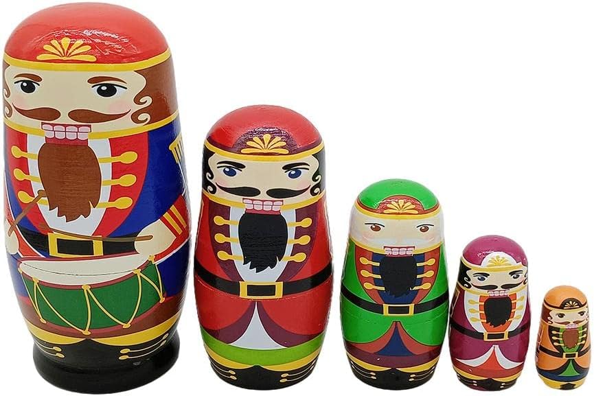 Xiaojikuaipao Handmade Wooden Matryoshka Dolls Set for Kids