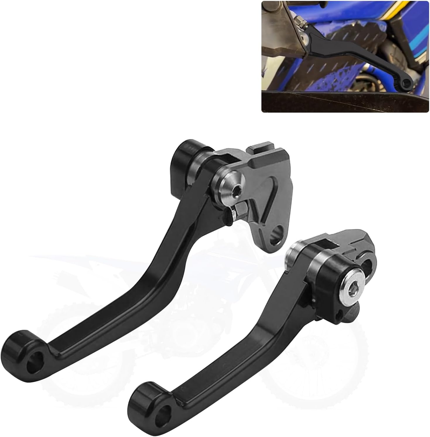 Dirt Bike Clutch Brake Levers,CNC Billet Pivot Handle Levers for TTR 230 2005-2024/YZ80 YZ85 2001-2014/RM85 2005-2019/RM125 RM250 2004-2008 - Black
