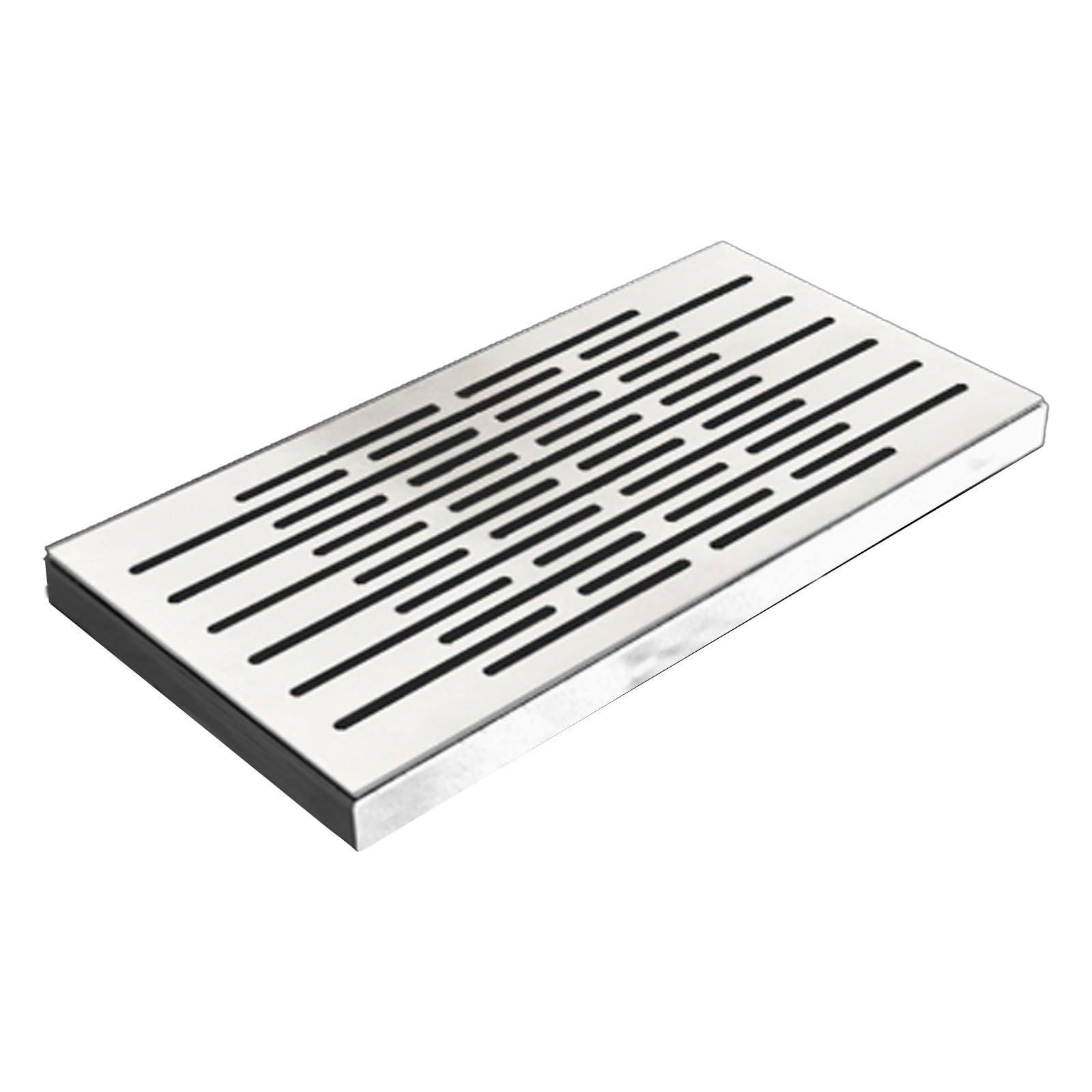 Heavy Duty Stainless Steel Drain Cover – 35x35cm Square Grate with Frame, Ideal for Outdoor Kitchens, Driveways and Street Drainage, Rustproof and Stylish Manhole Cover (20x30cm/8x12in)