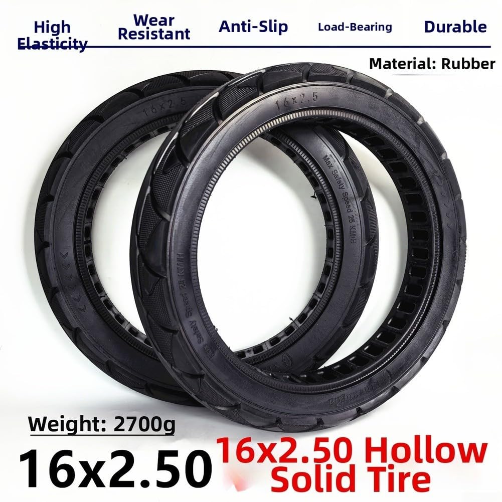 Pneumatico Solido 16x2.50 Antiforatura per E-Bike
