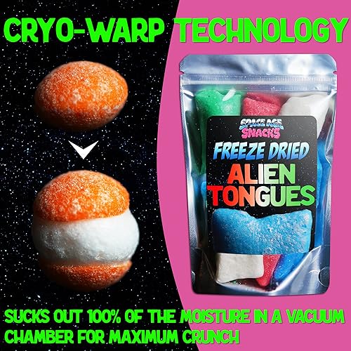 Premium Freeze Dried Alien Tongues Candy - Crunchy Freeze Dried Airheads Candy Shipped in Box for Extra Protection - Freeze Dry Candy for All Ages (4 Ounce)