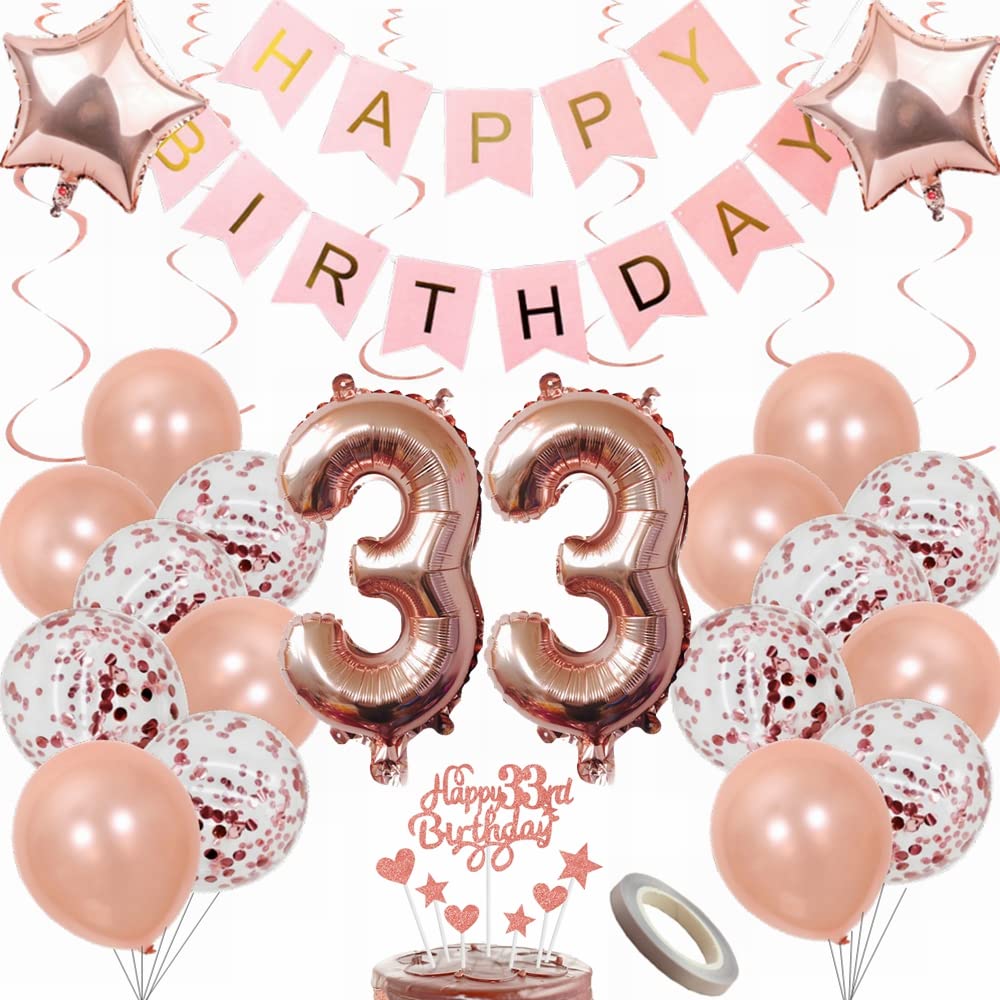 33rd Birthday Balloon Set