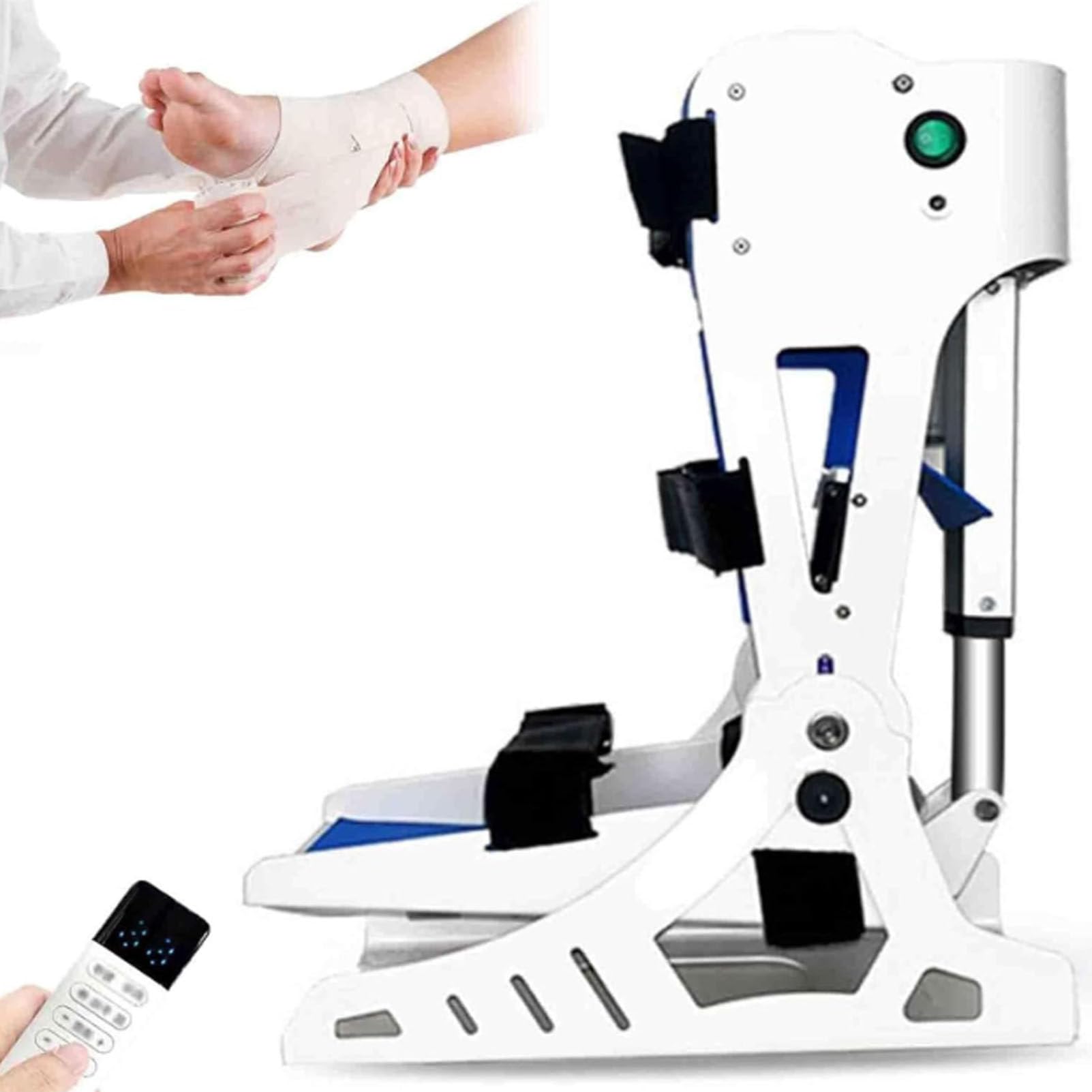 Cashwise Electric Foot Drop Rehab Trainer, Ankle Joint Rehabilitation Equipment with Remote Control, for Dorsiflexion & Plantar Flexion, Adjustable Angle for Progressive Home Exercise