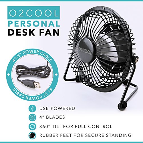 O2Cool 4 Inch Usb Personal Desk Fan thumb #1