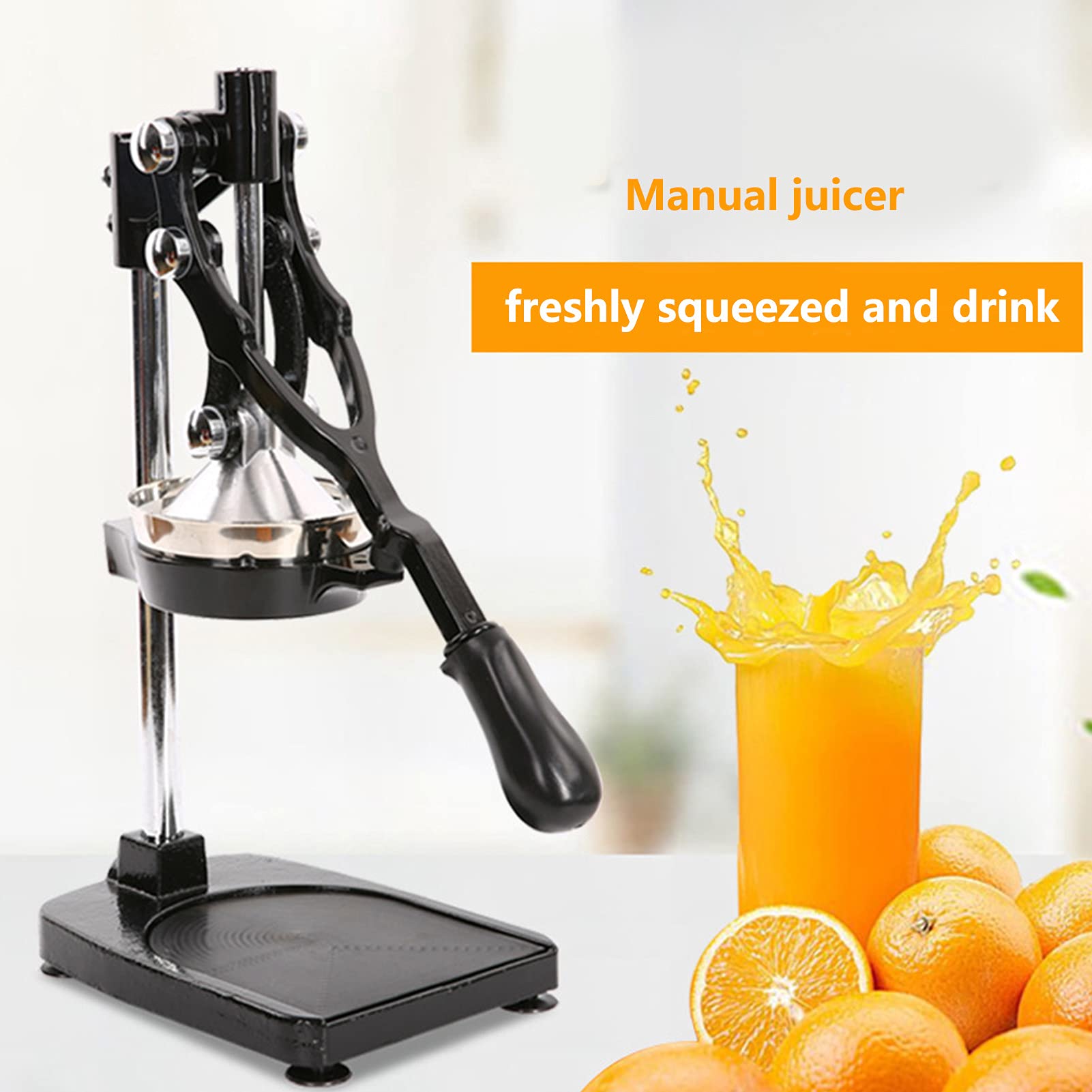 FLEXMAN Máquina Exprimidora Manual, Exprimidor Manual Multifuncional Acero Inoxidable, Exprimidor Manual Cítricos, Exprimidor Naranjas para Exprimir Naranjas, Limones, Limas