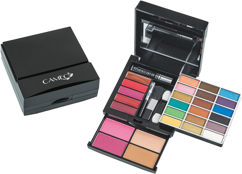 Cosmetics 31pc Compact Make Up Kit - 18 Eyeshadows, 2 Blushers, 2 Press Powders, 5 Lip Colors, 1 Mascara, 3 Applicators