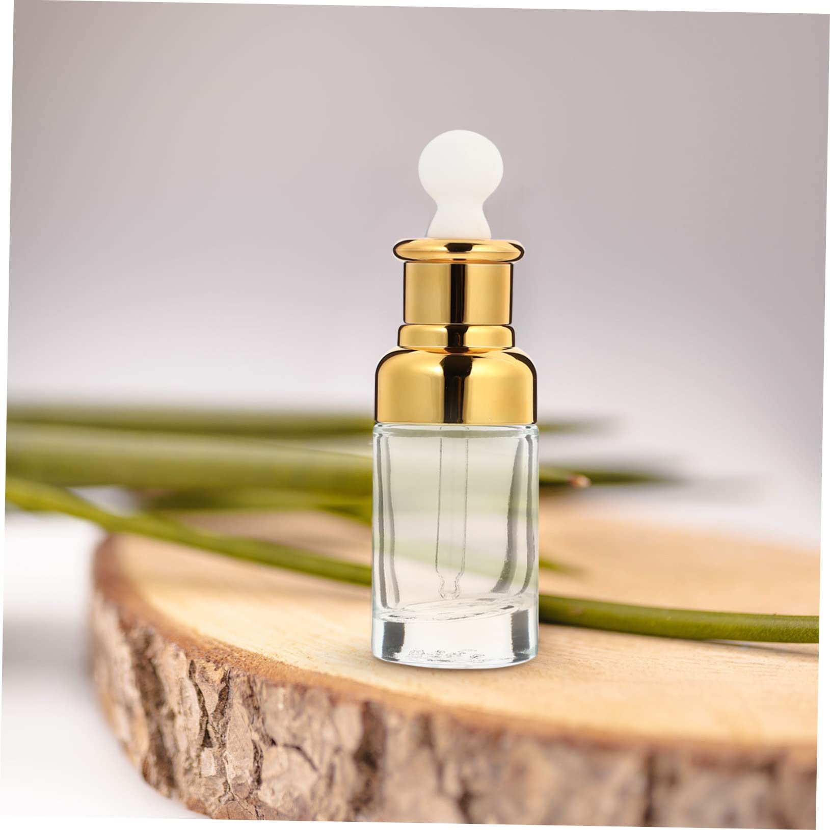 Botella de Aceite Esencial de Vidrio 50ml Dorado, 10 Piezas | Formato Reutilizable, Cierre Hermético para Viaje, Apta para Líquidos Cosméticos y Reactivos