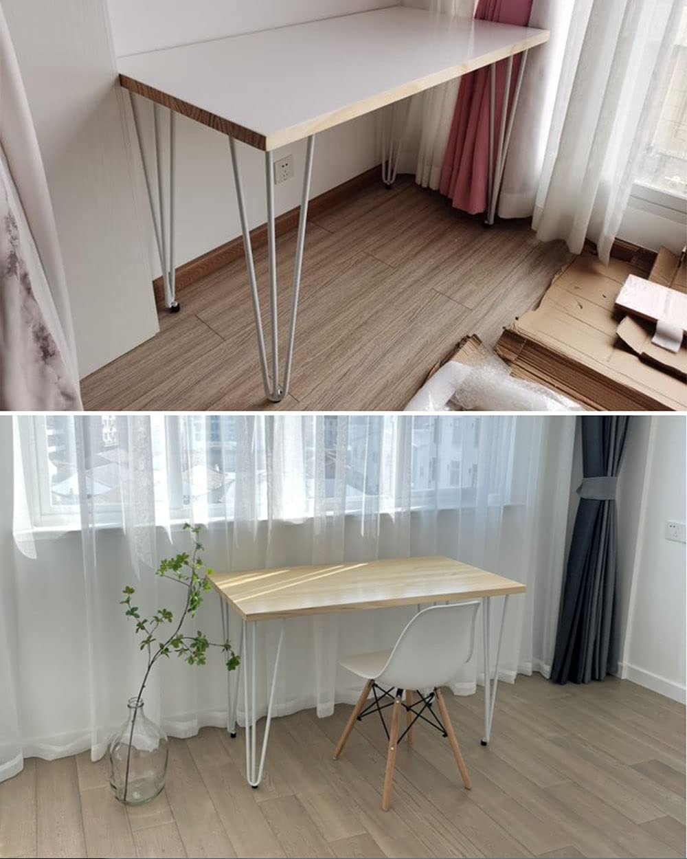 Amazon.co.jp: 70cm テーブル脚 スチールアイアンレッグ 4本 DIY 金属