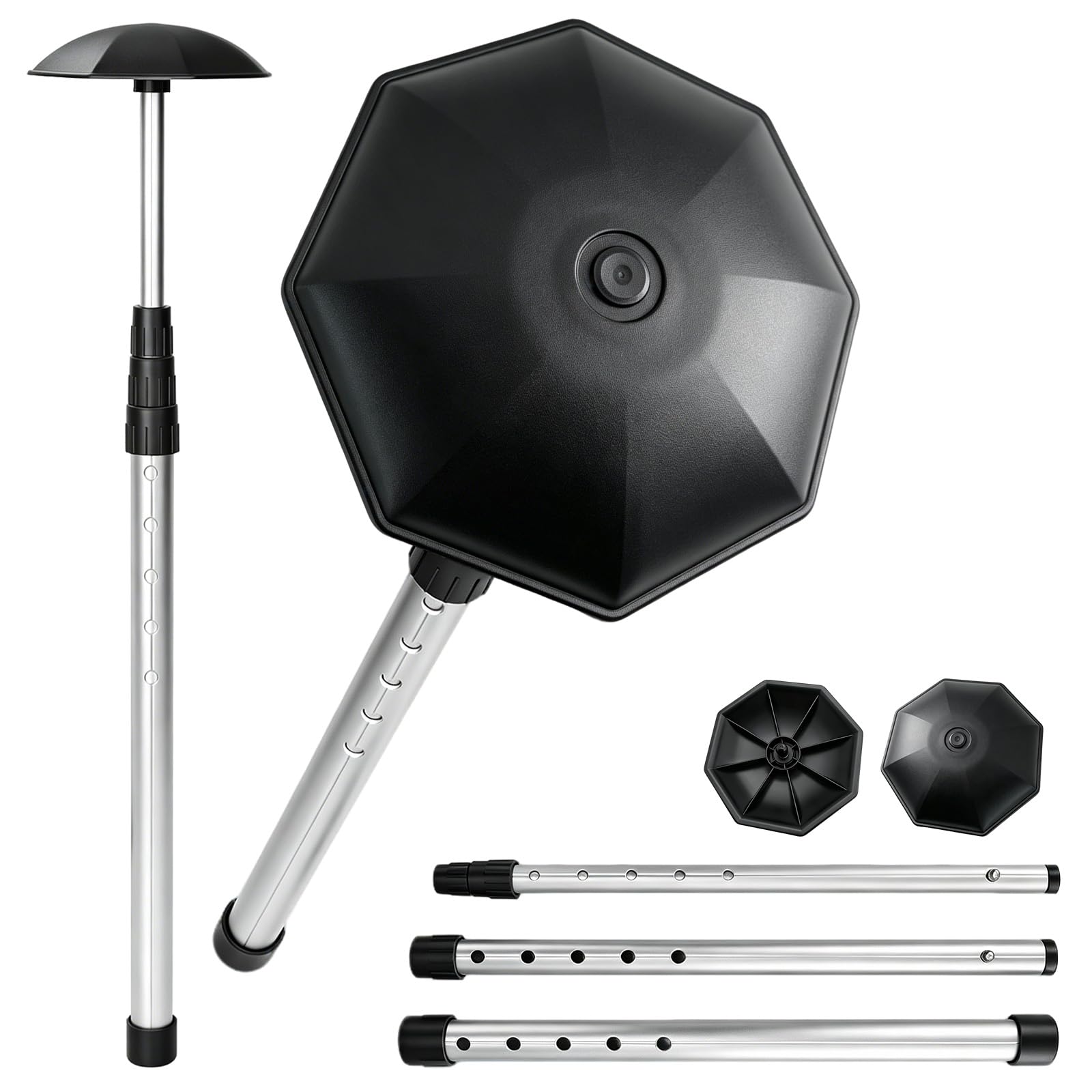 Vibe2Go Golf Travel Bag Support Rod, Telescopic Stiff Arm Protector, Aluminium Alloy Adjustable 4-Section Club Protection Pole with Impact-Resistant Top Cover, Fits Most Golf Bags