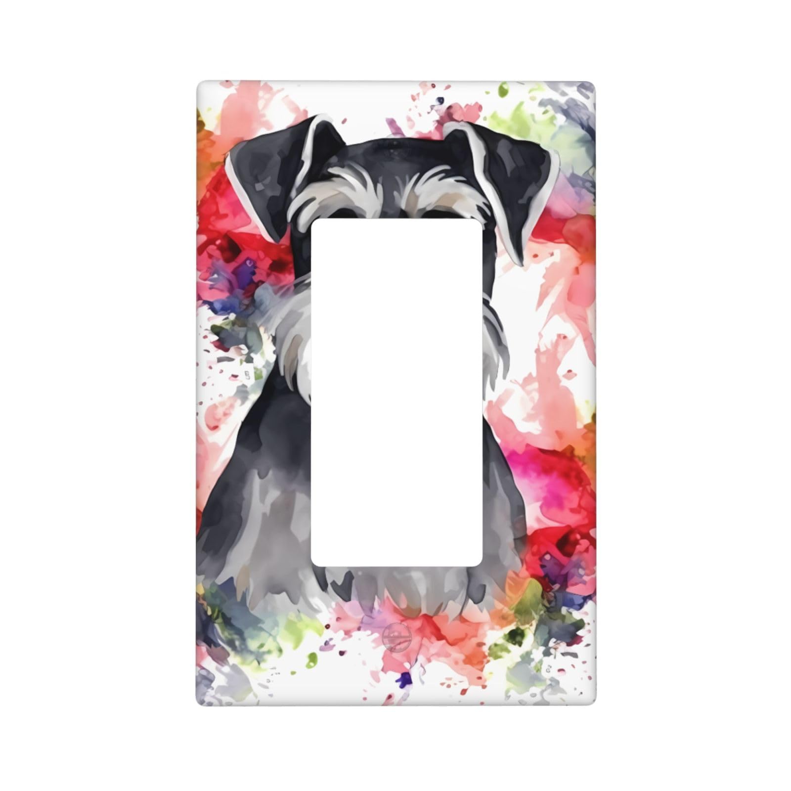 Decorator Wall Plate 1 Gang Light Switch Covers Decorator Receptacle Outlet Covers Schnauzer Wall Plates for Electrical Outlets Plug Cover Single Rocker Switch Plates