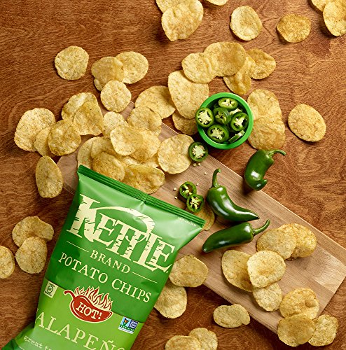 Image of Kettle Brand Potato Chips, Jalapeno Bags, 13 Ounce (Pack of 10)