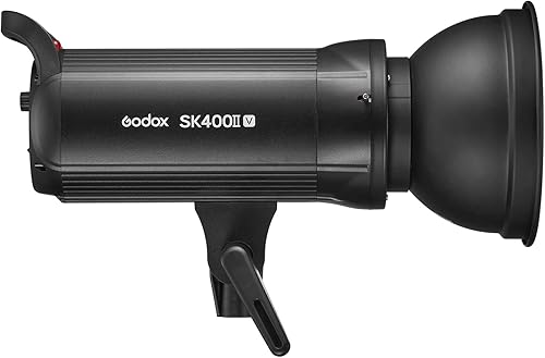 Miniatura 2 de Godox SK400II-V SK400IIV - Flash estroboscópico de estudio de 400 W, con reflector estándar, lámpara de modelado LED de montaje Bowens para estudio,