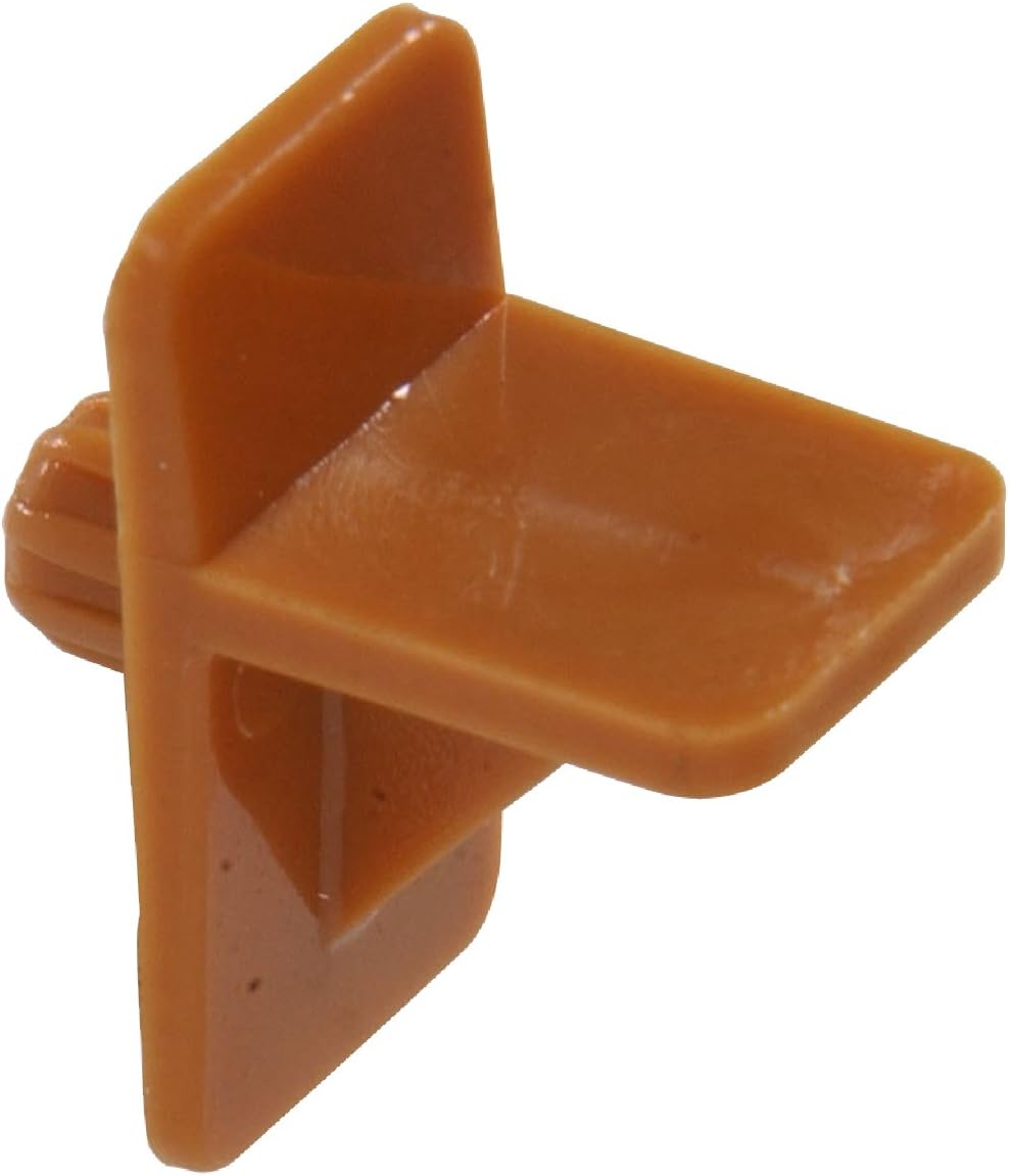 52062 5mm Square Shelf Pin-Tan Plastic , 15-Pack
