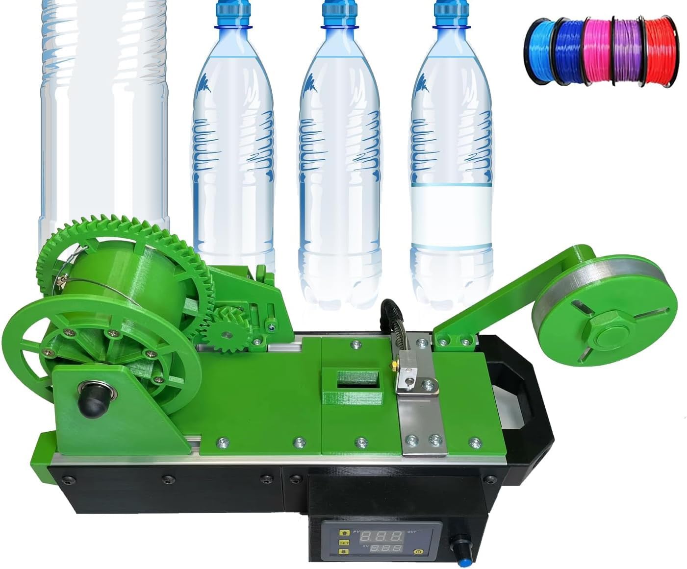 Ekstrudery Do Drukarek 3D, Recykler Butelek PET Z Recyklingu, Maszyna Do Produkcji Filamentów, Recykler Butelek Stacjonarnych, Włókna 3D Pultrudowane Z Plastikowych Butelek, Dla Rodzin(Green)