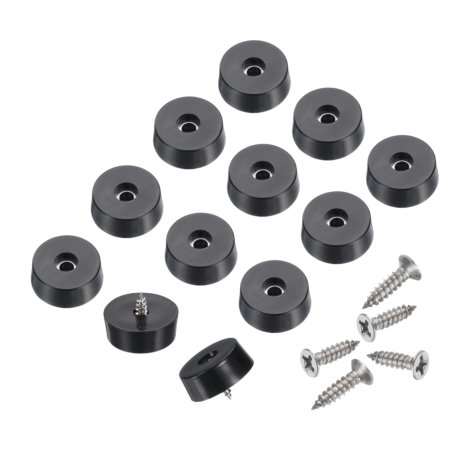 9pcs Rubber Feet Bumper Buffer Cutting Board Pads With Metal Washer D12x10xH7mm