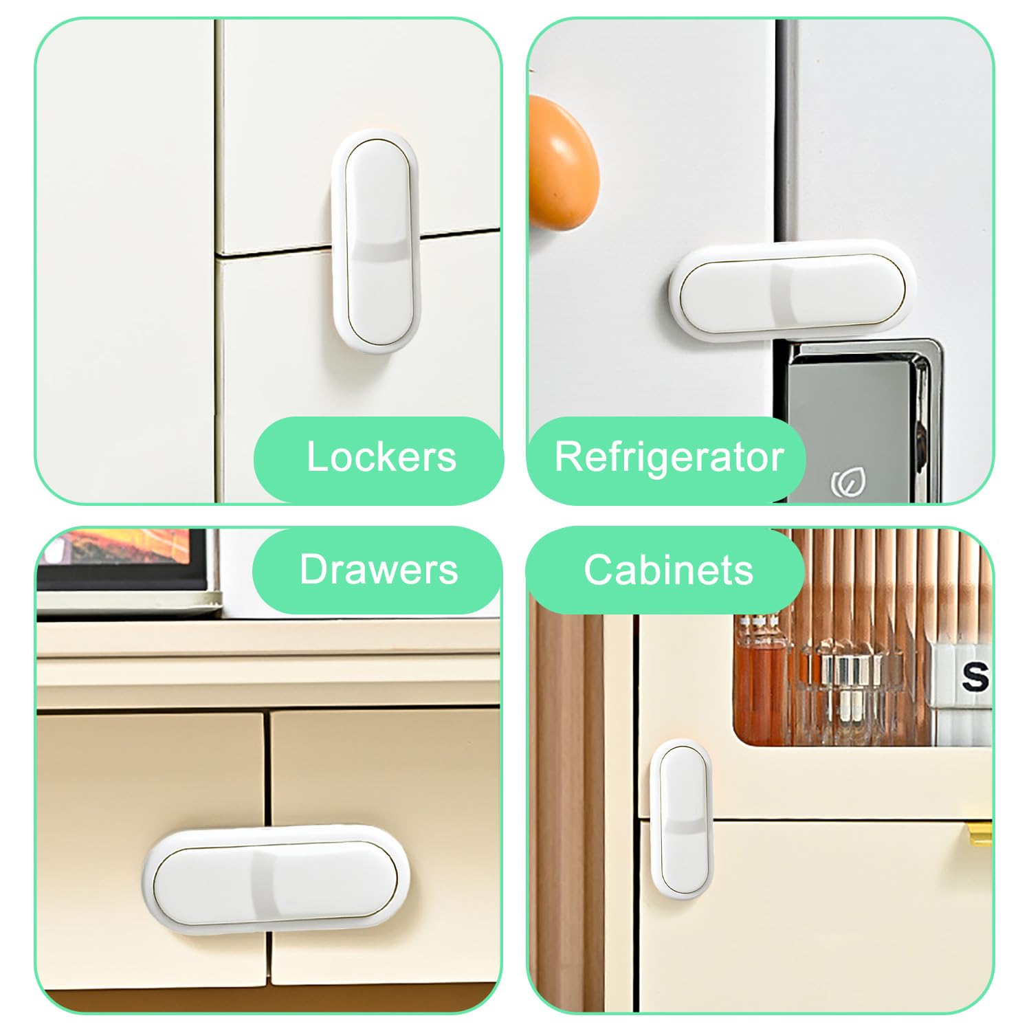 6 Pièces Bloque Porte Bébé,Bloque Tiroir Securite Enfant, SéCurité Placard BéBé,Porte Securite Bebe avec Adhésif,Sans perçage pour Armoire FenêTre RéFrigéRateur,Blanc