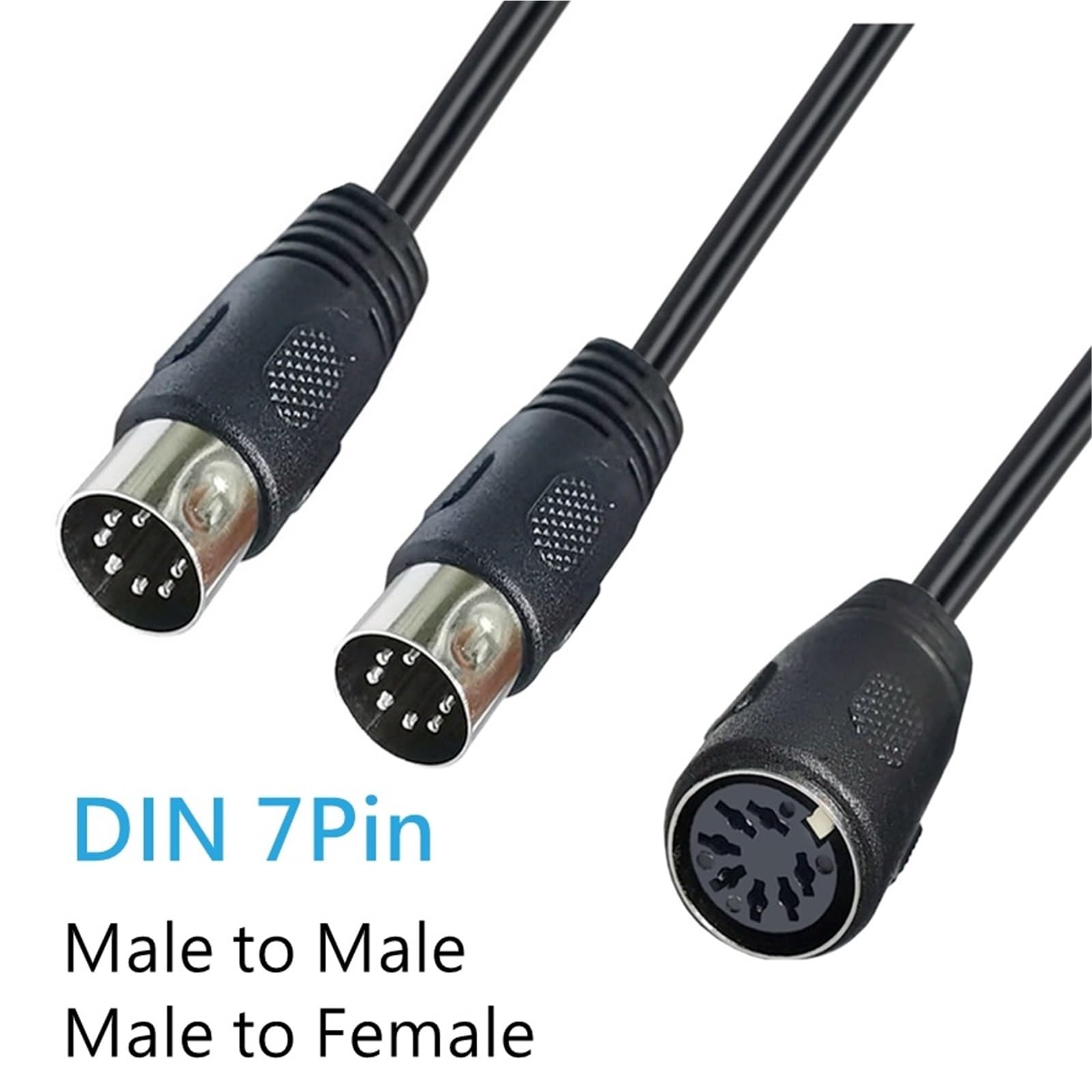 Cavo MIDI DIN da 3 M 5 M a 7 pin da maschio a femmina Cavo audio for interfaccia controller for sistemi stereo(Male to Male,3m)