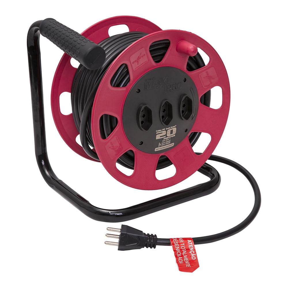 EXTENSAO MAXIPRO PP 3X2,50-2 PINOS+T (3 PINOS) - 20A - VERMELHO