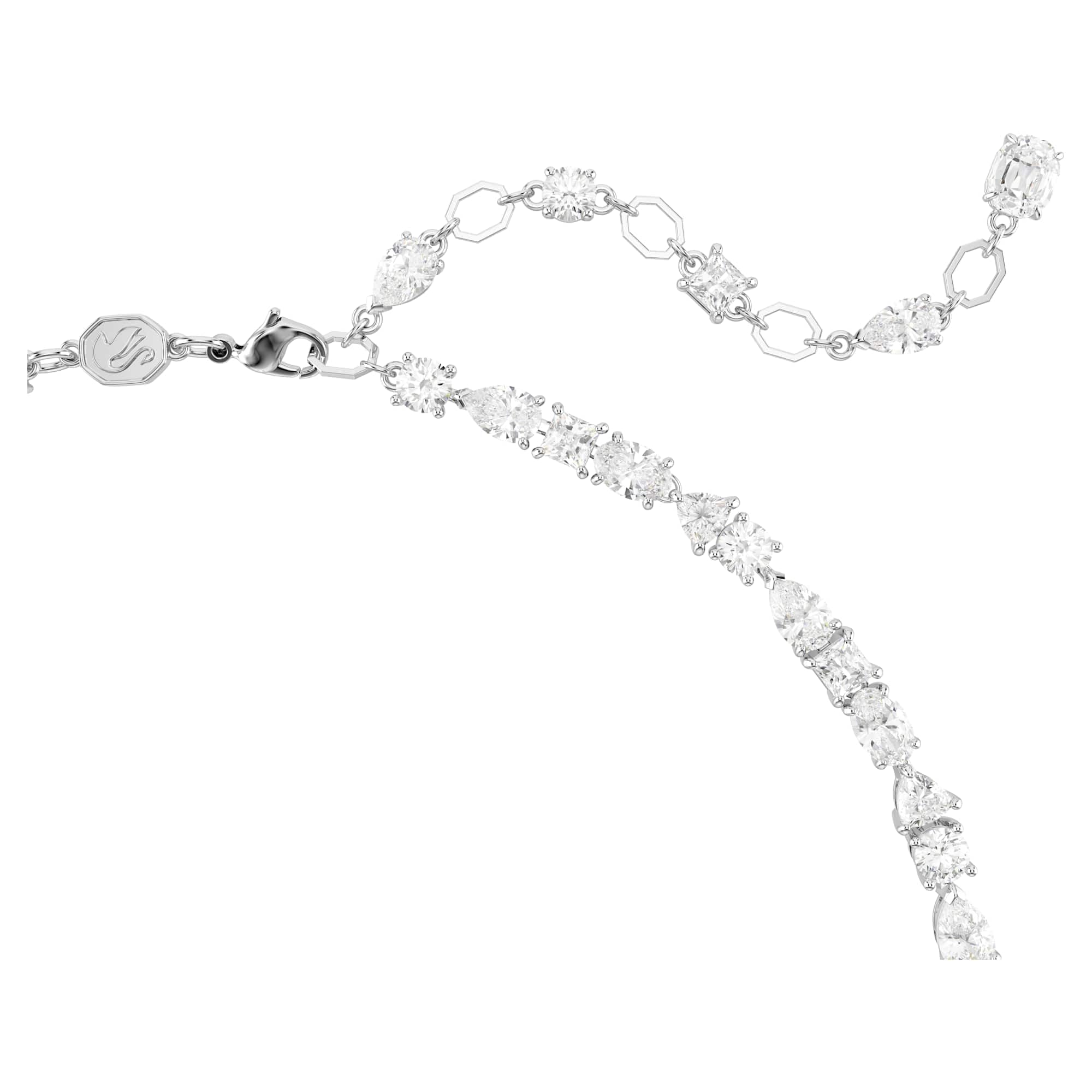 Swarovski Mesmera Set, Rhodinierte Halskette und Ohrringe mit Strahlenden Swarovski Kristallen