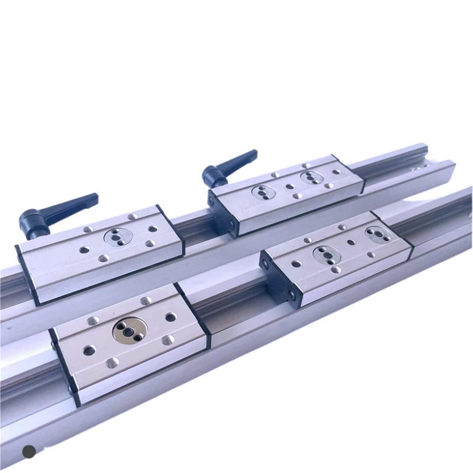 GTPBAO SGR20 – Guide linéaire à double axe intégré, Rail de mouvement linéaire de 60mm de largeur, bloc coulissant verrouillé à 4 roues SGB20-4UU for le travail du bois rail de chargement