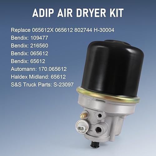 Miniatura 2 de RADHLBNIU Kit de secador de aire ADIP, AD-IP Reemplazar Bendix 065612, 109477, H-30004