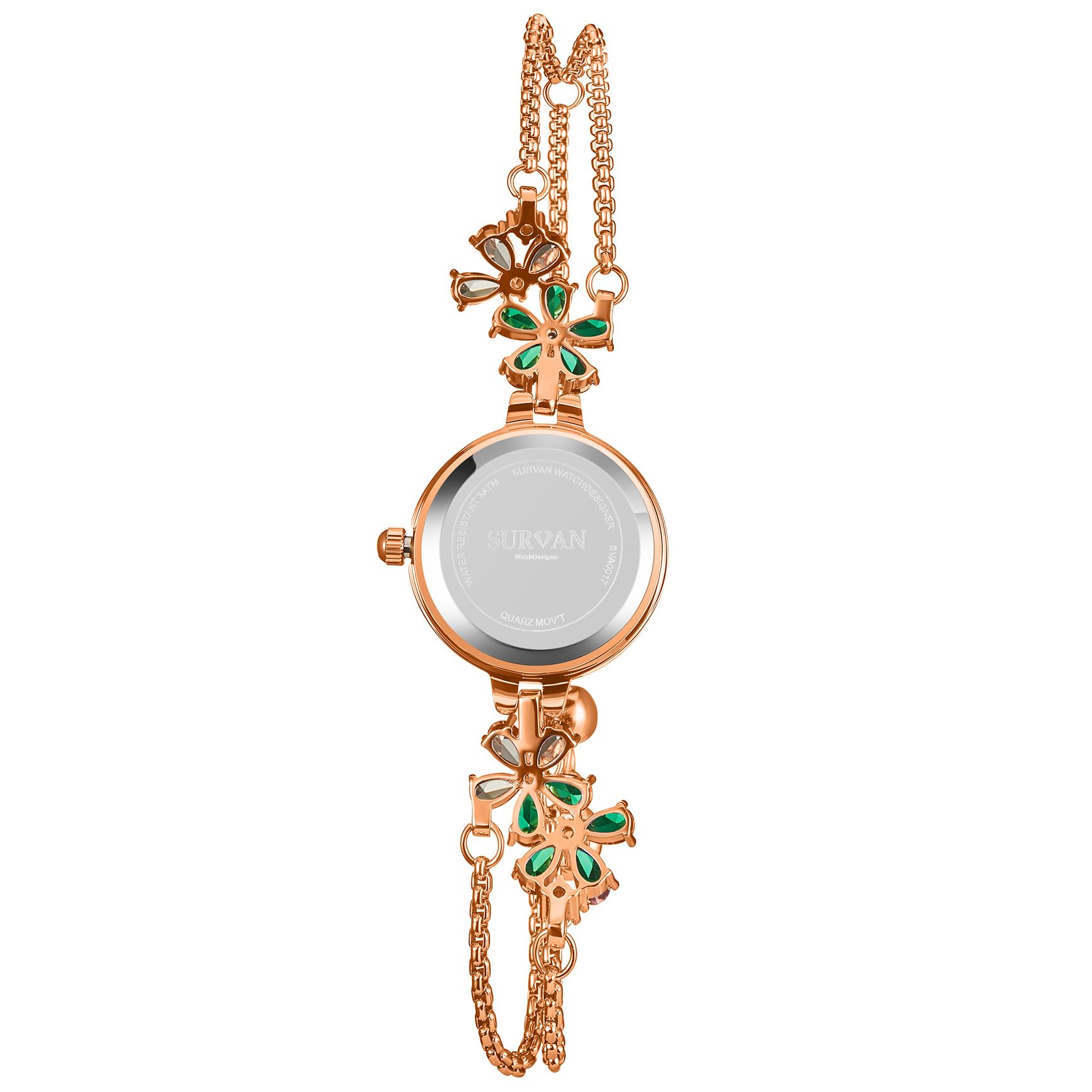URVAN WatchDesigner Orologio Donna Bracciale al Quarzo Analogico Elegante Moda con Cinturino Gioielli Bracciale in Acciaio Inossidabile Rame con Quadrante Ovale Rotondo Impermeabile