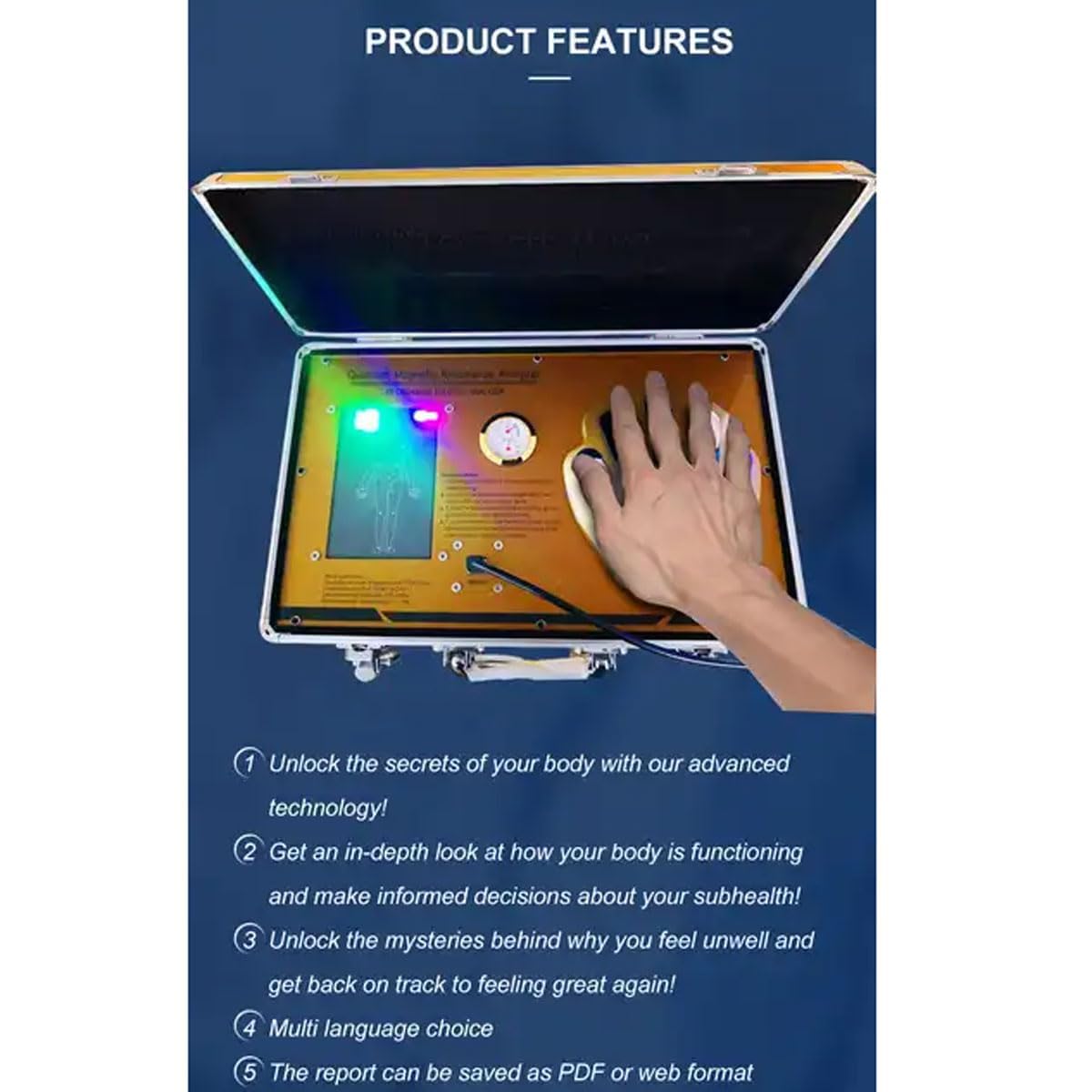 COYEUX Quantum Health Body Analyzer, Inteligentny detektor dynamicznych komórek ludzkich meridianów do szybkiego i dokładnego testowania zdrowia fizycznego dla wszystkich systemów Windows