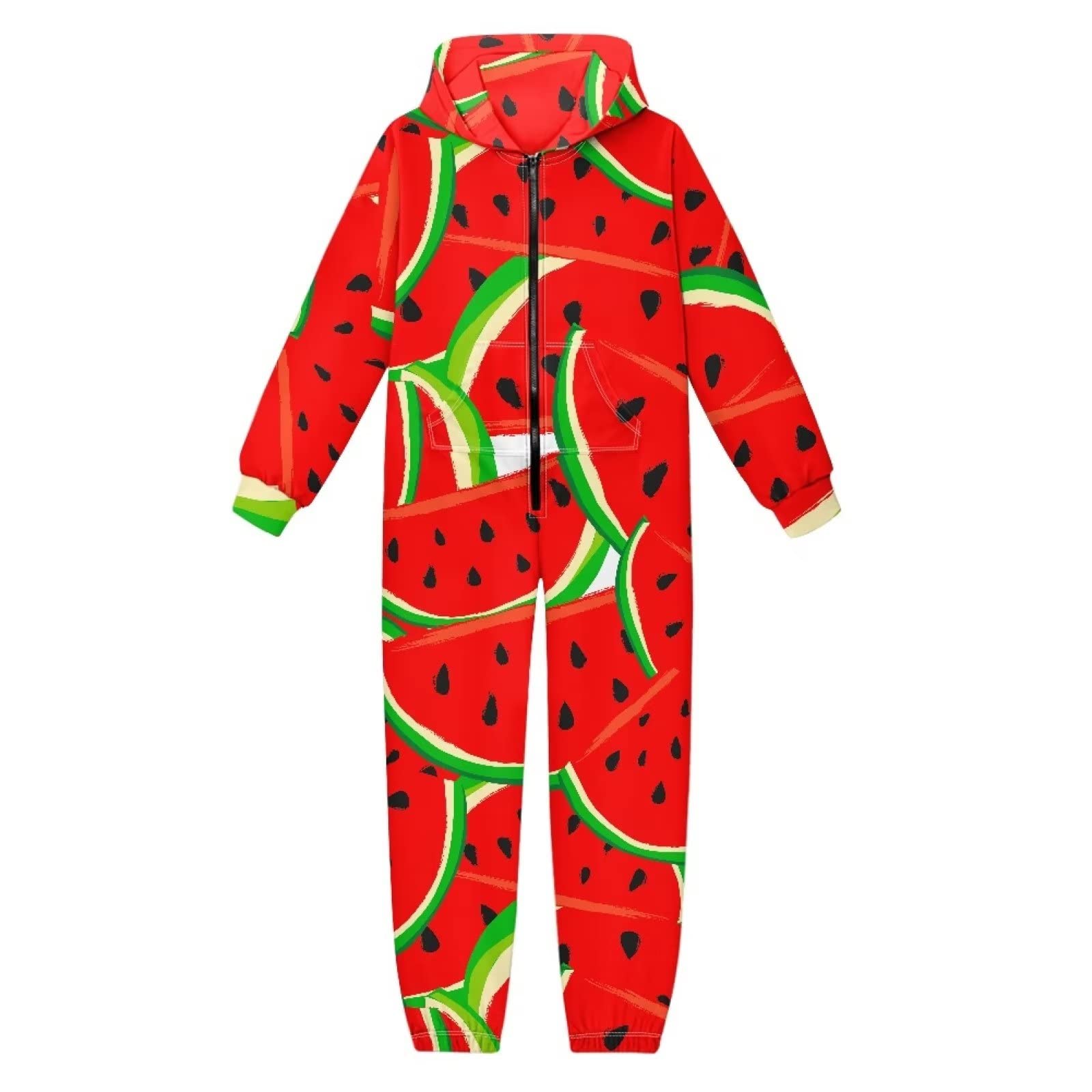 HUGS IDEA Onesies Hoodie Jumpsuit für Kinder Jungen Mädchen Alter 7–8 Jahre Reißverschluss Kapuzen-Trainingsanzug Sportbekleidung
