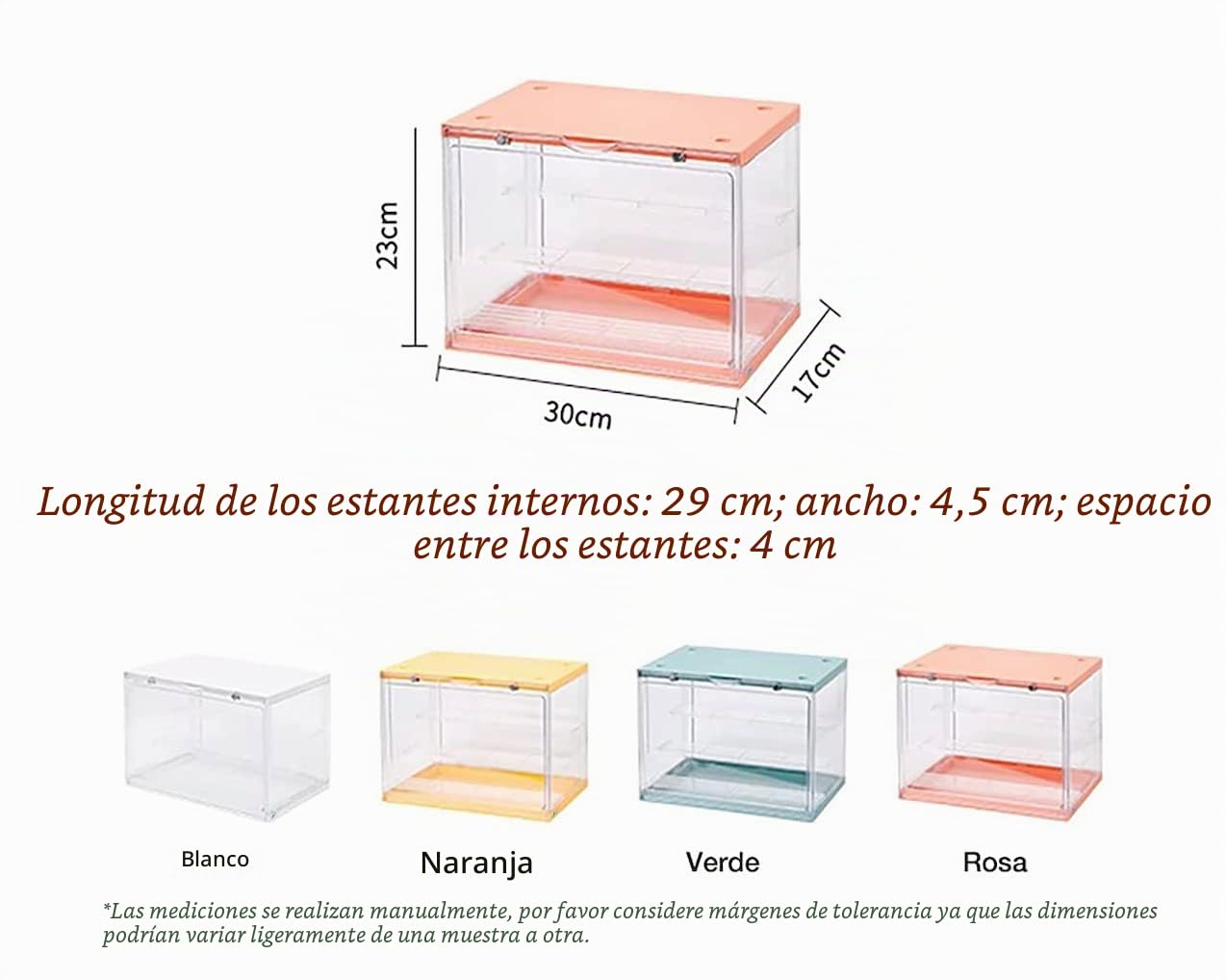 S.I.C Vitrina de acrílico Transparente; Multi Paso para colección Lego, figuritas, Modelos; Caja de exhibición de Gadgets, Organizador Coleccionable de Figuras de acción; (2, Blanco)