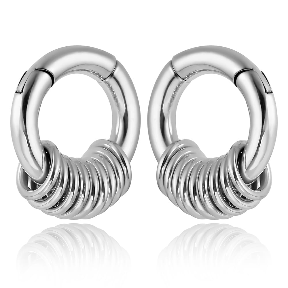 Casvort 2PCS Hypoallergenic Versatile Ear Weights for Stretched Ear Lobes 316 Stainless Steel Ear Hangers Gauges Plugs and Tunnels Stretchers Fashion