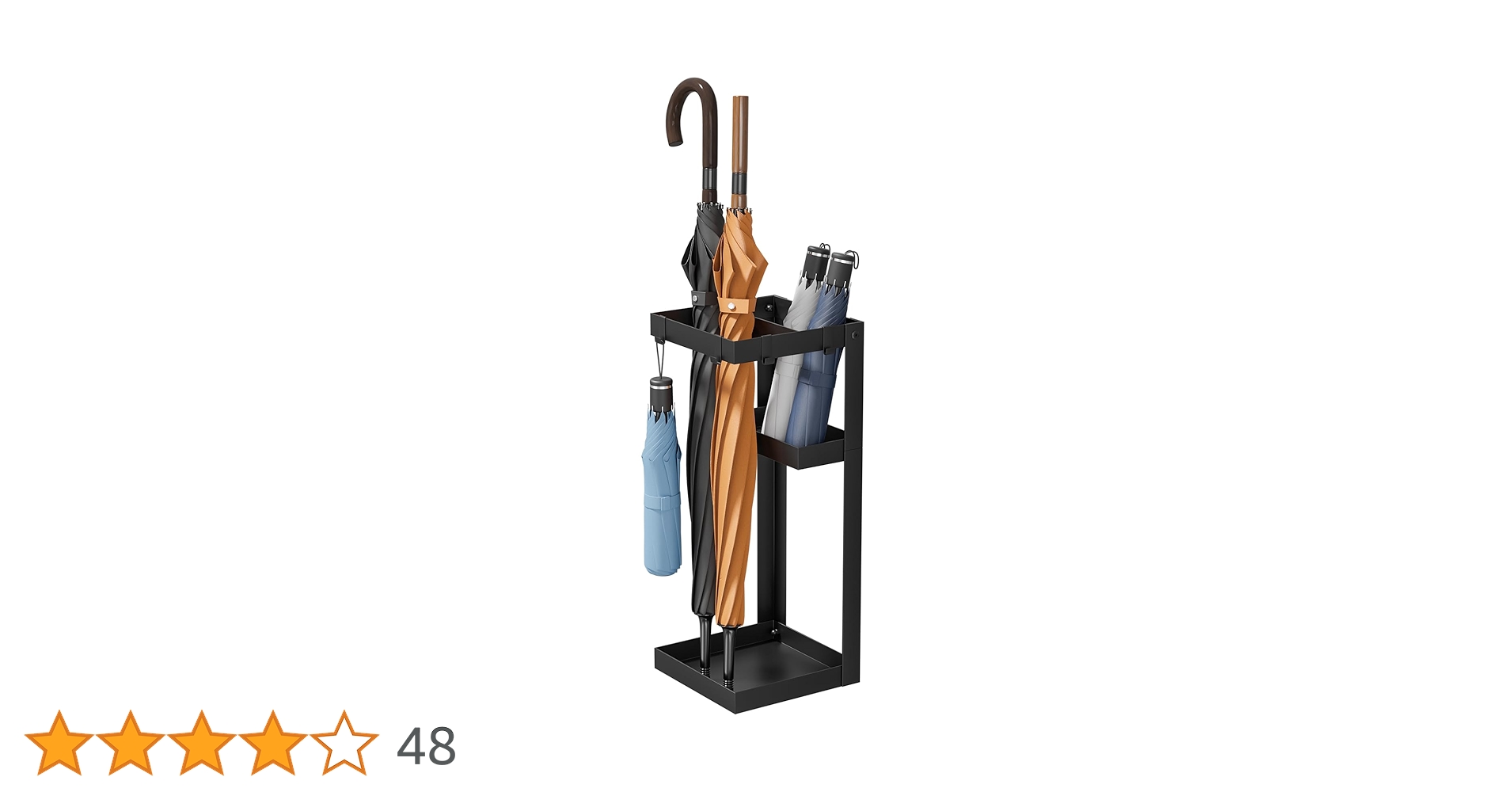 ★ Akari ★ WALLABY BASKET STAND Black Tower Black Carrying Basket by Yamazaki | Unison