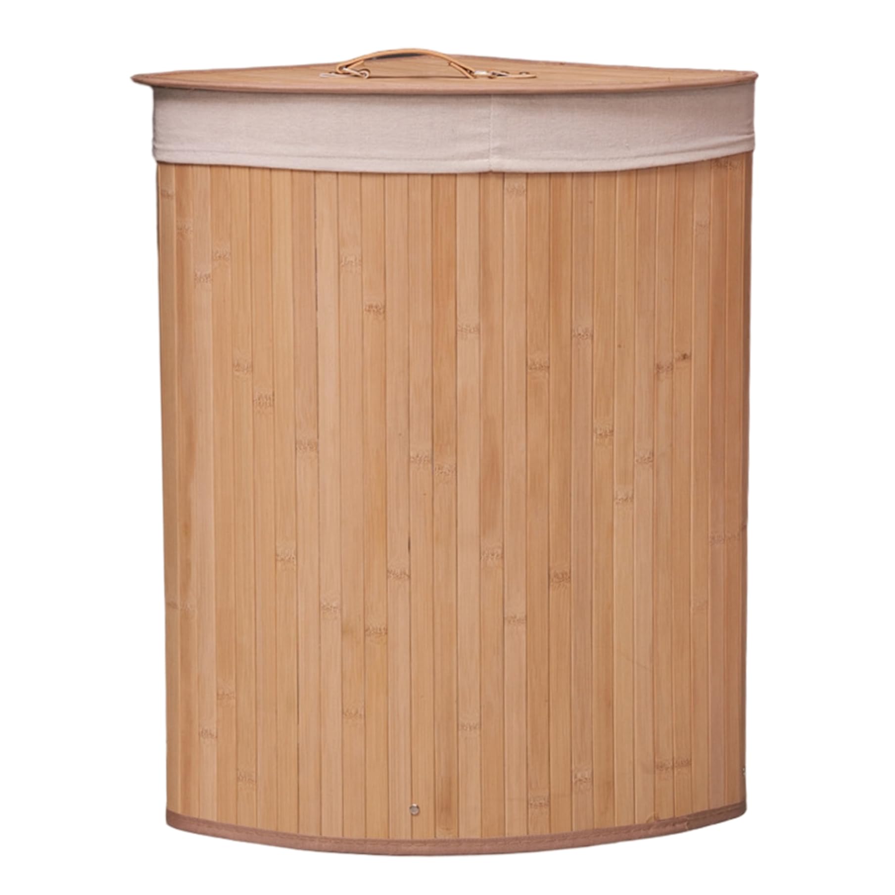 Panier à linge en bambou avec couvercle 14x14x24 pouces pour coin de chambre