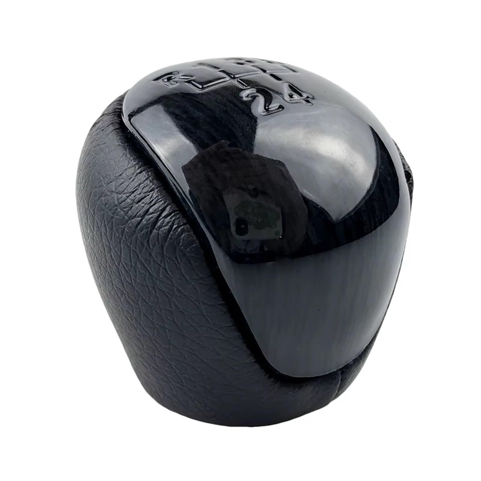 GHQFROP Transmission Gear Shift Knob for Kia for Forte for Soul for Touring I30 Leather Gear Shift Knob Lever Shifter Head Car Gear Stick Knob(Black)