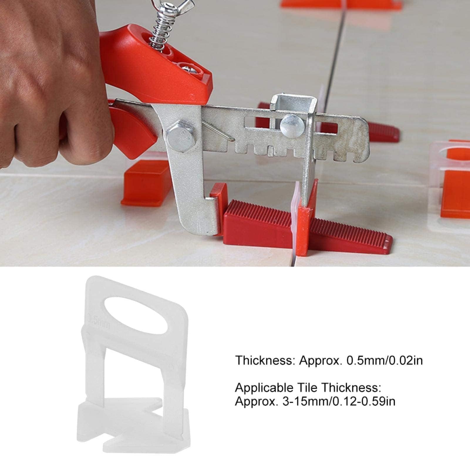 Kit De Sistema De Nivelación De Baldosas De 0,5 Mm, Alicate Para Baldosas Y 100 Piezas Cuñas Reutilizables Kit De Bricolaje Para La Instalación Profesional De Baldosas De Cerámica Y Piedra