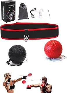 Portable Boxing Training Speed Training Headband Boxing Ball,Boxing Training Reaction Ball for Adult/Kids,Boxing Gear Punching Ball Great for Reaction Speed and Hand Eye Coordination Training Reflex
