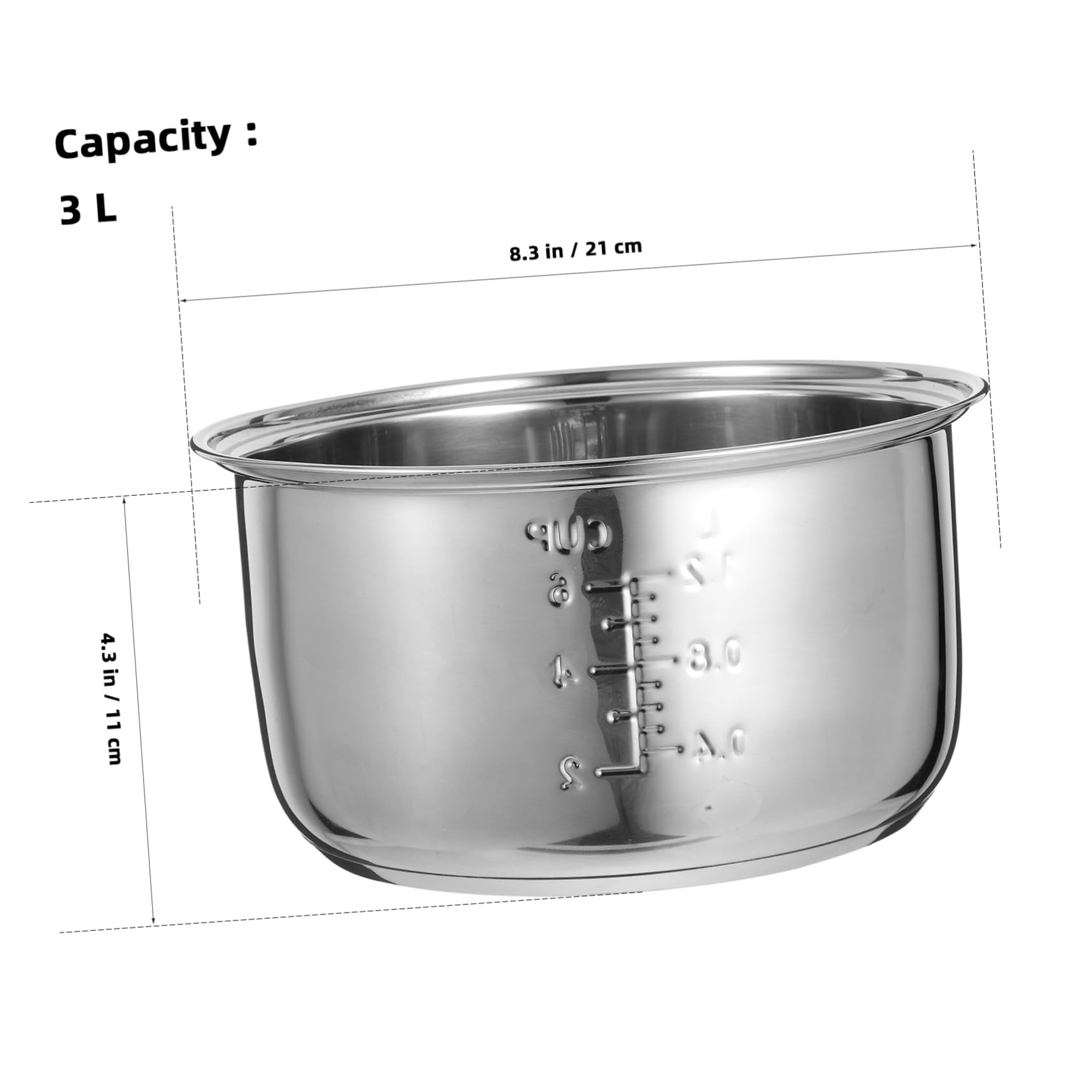 TOPBATHY Doublure de cuiseur à riz pot intérieur cuiseur cuve de rice cooker le pot intérieur du riz Pot intérieur non strict récipient de cuisson antiadhésif bol intérieur du cuiseur à riz