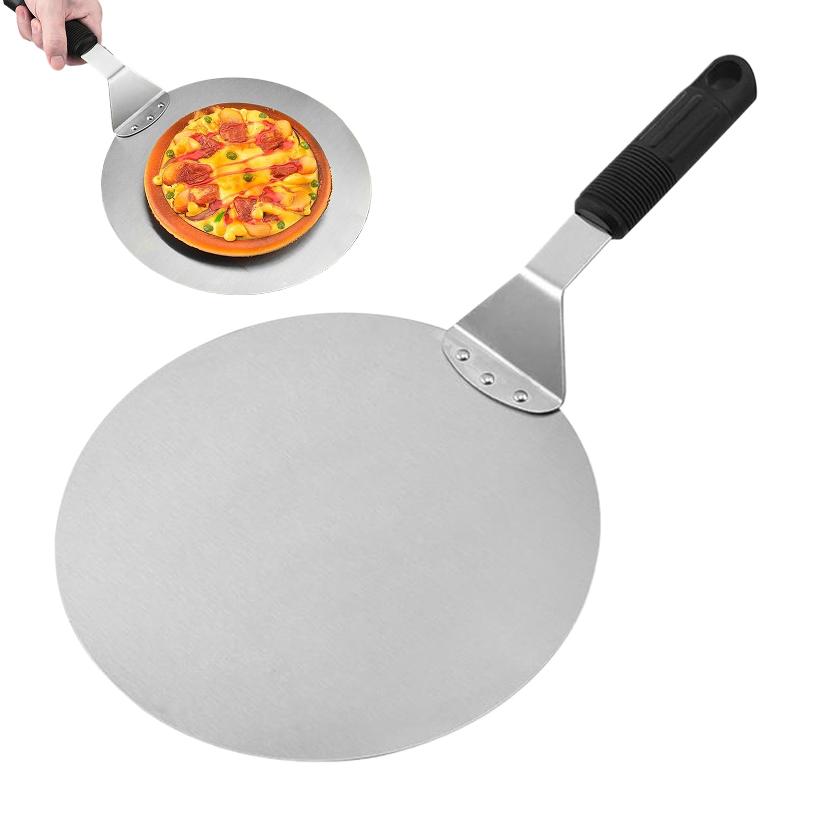 Pelle à pizza en acier inoxydable de qualité supérieure avec système glissant