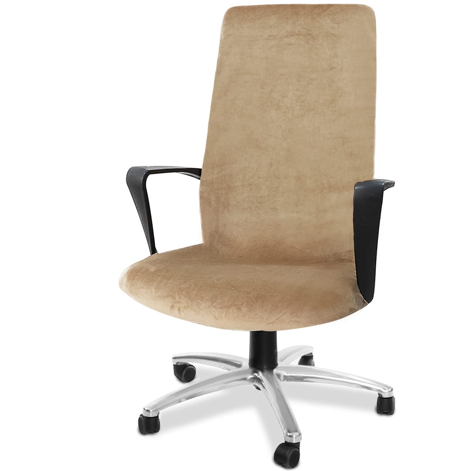 Funda de terciopelo para silla de oficina con protector de respaldo alto resistente