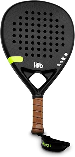 Carbon Fiber Padel Racket  Black  Drop Shape Design for Optimal Power Control  Platform Paddle Racket for Beginners to Pros