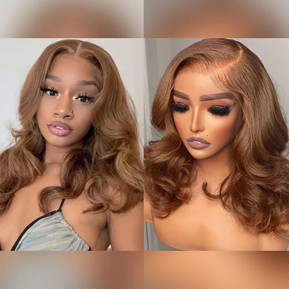 Natural Chestnut Brown Lace Front Wig - Soft Texture Chestnut Brown Balayage HD Lace Front Premium Long Wavy  main image 2