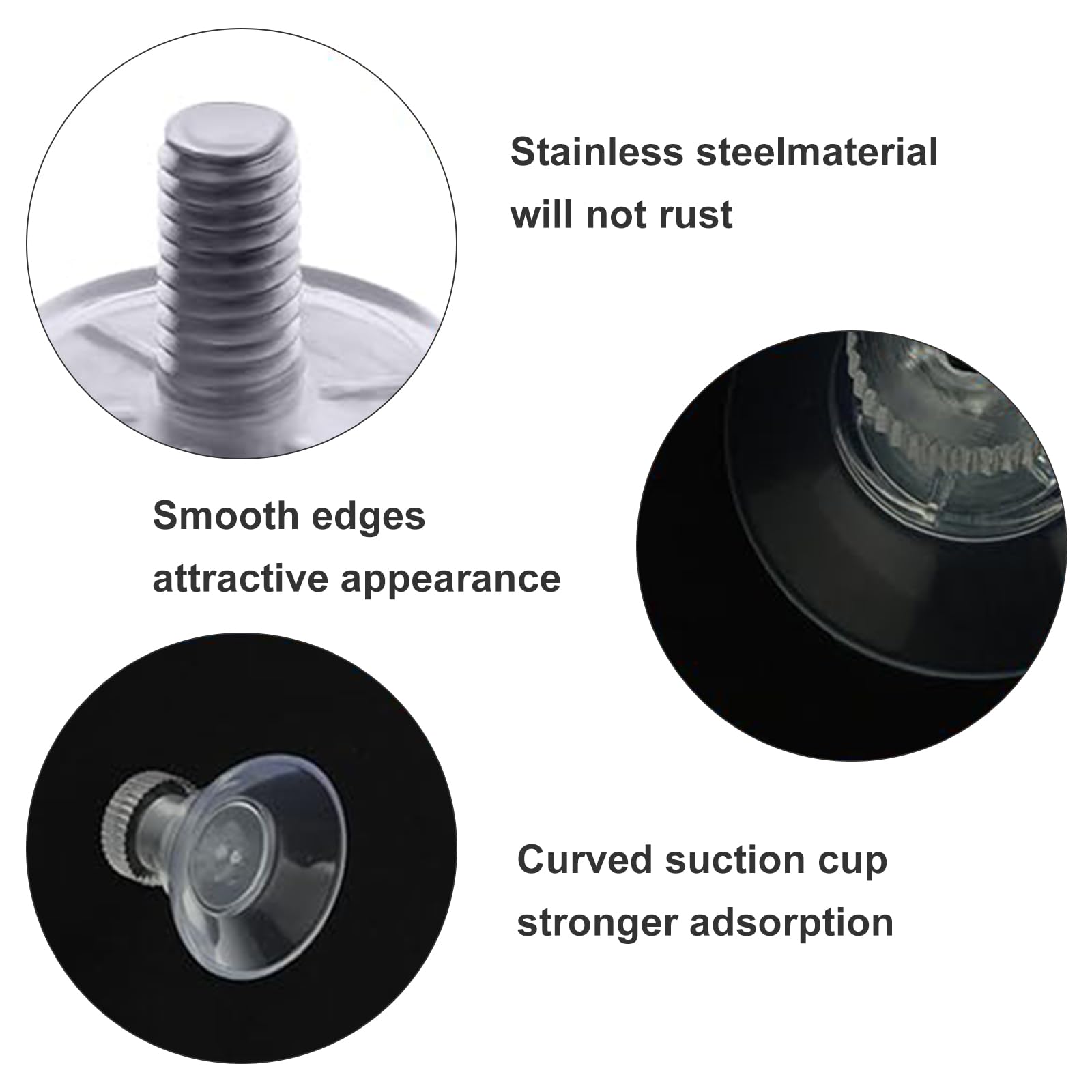 12 Ventose Trasparenti Flintronic &Oslash;25mm - Per Vetro, Specchio, Bagno, Cucina, Auto