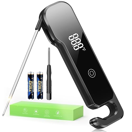 Professiona - Termómetro digital para carne, 0.5 s, lectura instantánea, 3 veces rápido, 0.5 F, precisión IP67, impermeable, termómetro de