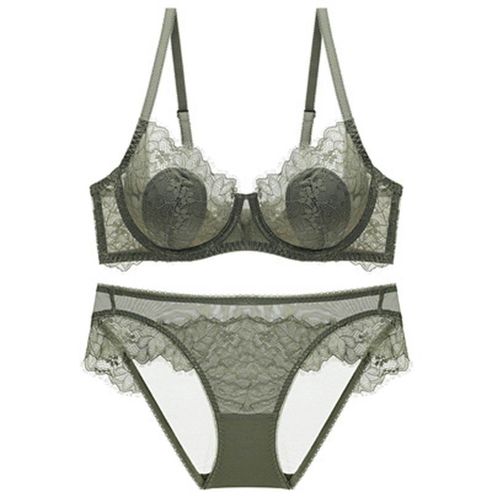 Sujetadores Sujetador Fino con Orejas De Conejo, Antiexposición, Resaltando Los Pezones, Lencería Sexy Encaje Estilo Francés -verde-32 70c