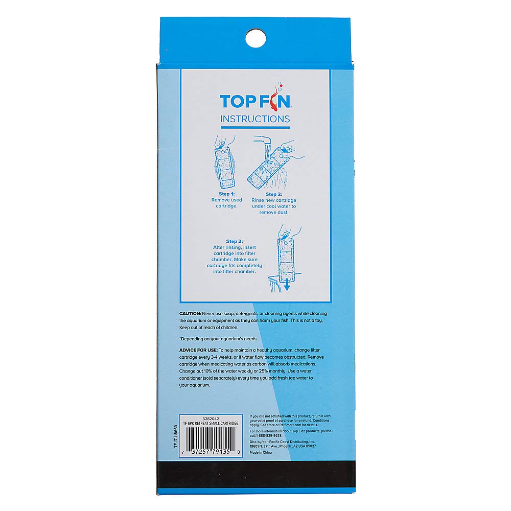 Top Fin Retreat RF-L - Cartuchos de filtro (6 unidades)