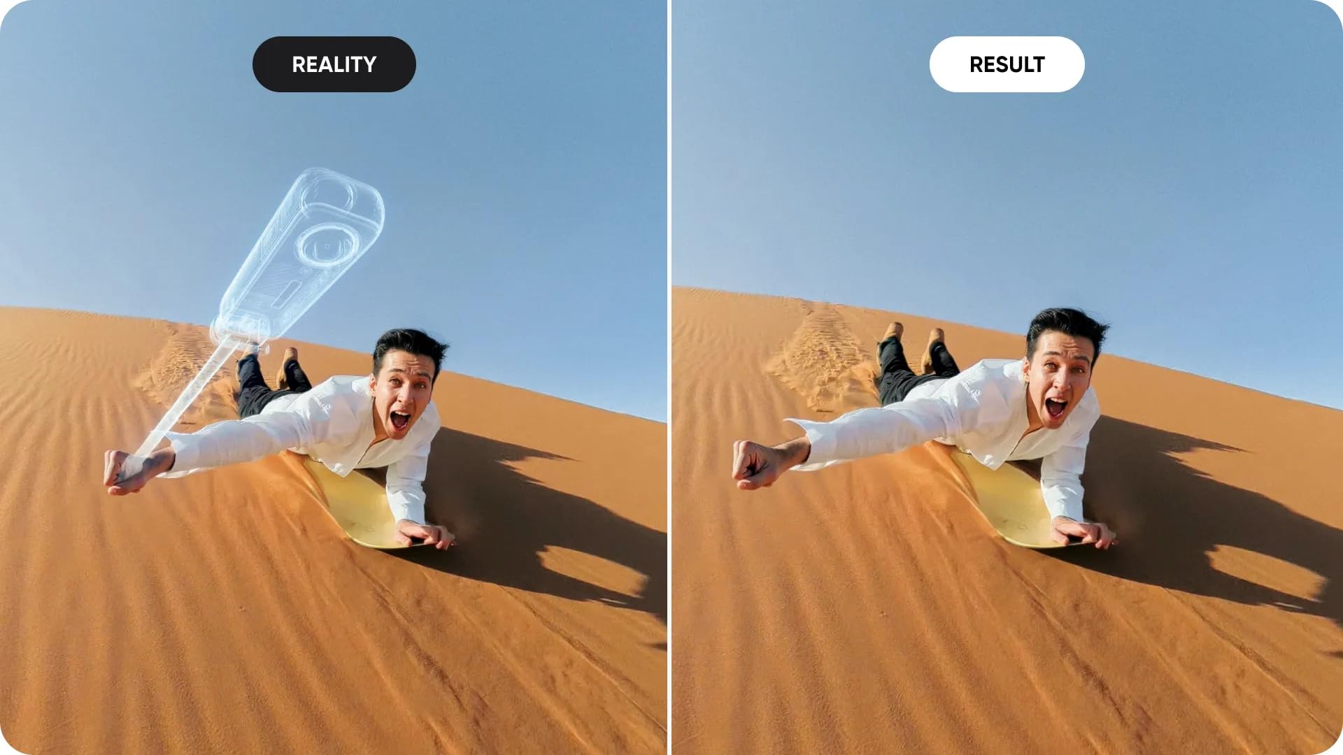 Insta360 Perche à selfie pliable 2 en 1 (support 1/4") pour insta360 X5/X4