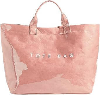 Lushandy PVC Tote Bag Womens Letters Print Hobo Handbag 14L Waterproof Plastic Tote Purse for Work, Beach, Shopping