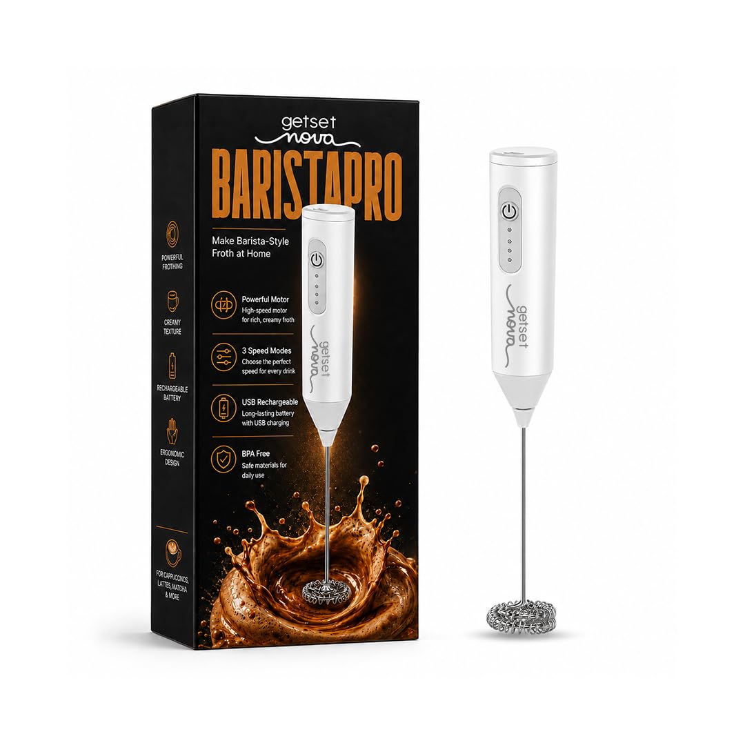 Electric Coffee Frother - Make Latte Foam at Home -1
